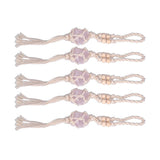 5pcs Necklace Cord Empty Stone Holder Rope Replacement Adjustable Quartz Crystal Pendant Cord for DIY Jewelry MakingLight Pink