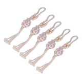 5pcs Necklace Cord Empty Stone Holder Rope Replacement Adjustable Quartz Crystal Pendant Cord for DIY Jewelry MakingLight Pink