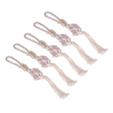 5pcs Necklace Cord Empty Stone Holder Rope Replacement Adjustable Quartz Crystal Pendant Cord for DIY Jewelry MakingLight Pink - Extra Image