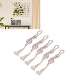 5pcs Necklace Cord Empty Stone Holder Rope Replacement Adjustable Quartz Crystal Pendant Cord for DIY Jewelry MakingLight Pink