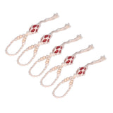 5pcs Necklace Cord Empty Stone Holder Rope Replacement Adjustable Quartz Crystal Pendant Cord for DIY Jewelry MakingRed