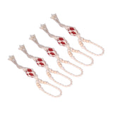 5pcs Necklace Cord Empty Stone Holder Rope Replacement Adjustable Quartz Crystal Pendant Cord for DIY Jewelry MakingRed - Close-Up Angle