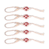 5pcs Necklace Cord Empty Stone Holder Rope Replacement Adjustable Quartz Crystal Pendant Cord for DIY Jewelry MakingRed