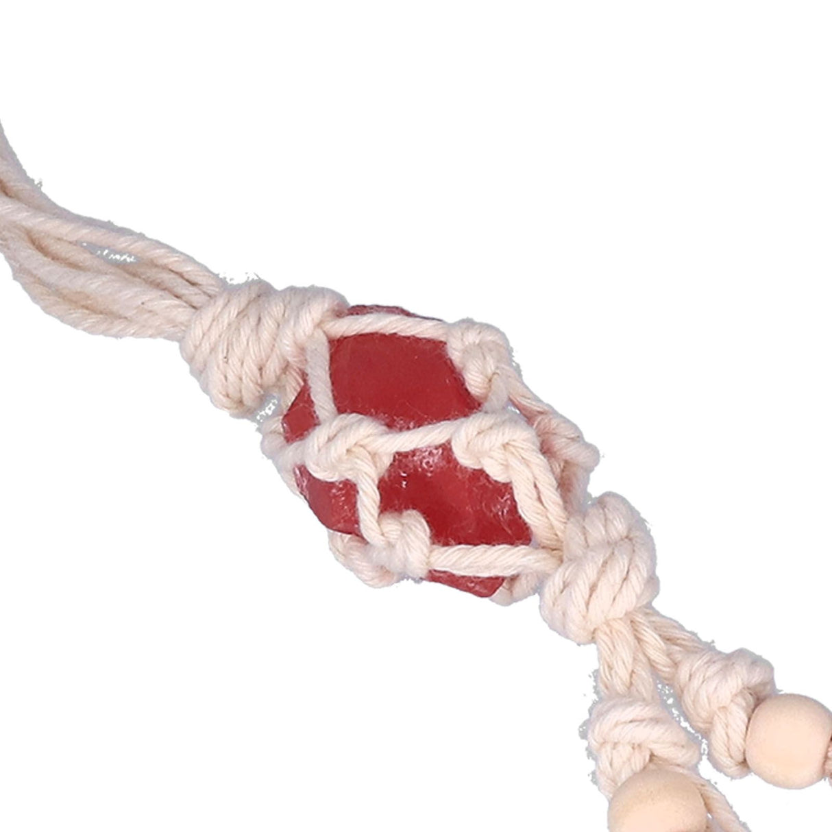 5pcs Necklace Cord Empty Stone Holder Rope Replacement Adjustable Quartz Crystal Pendant Cord for DIY Jewelry MakingRed