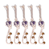 5pcs Necklace Cord Empty Stone Holder Rope Replacement Adjustable Quartz Crystal Pendant Cord for DIY Jewelry MakingPurple