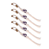 5pcs Necklace Cord Empty Stone Holder Rope Replacement Adjustable Quartz Crystal Pendant Cord for DIY Jewelry MakingPurple - Extra Image