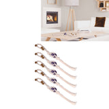 5pcs Necklace Cord Empty Stone Holder Rope Replacement Adjustable Quartz Crystal Pendant Cord for DIY Jewelry MakingPurple - Extra Image