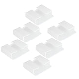 6Pcs Wall Mount Phone Holder Universal Adhesive Mobile Phone Charging Stand for Home Bedroom BathroomWhite - Front View
