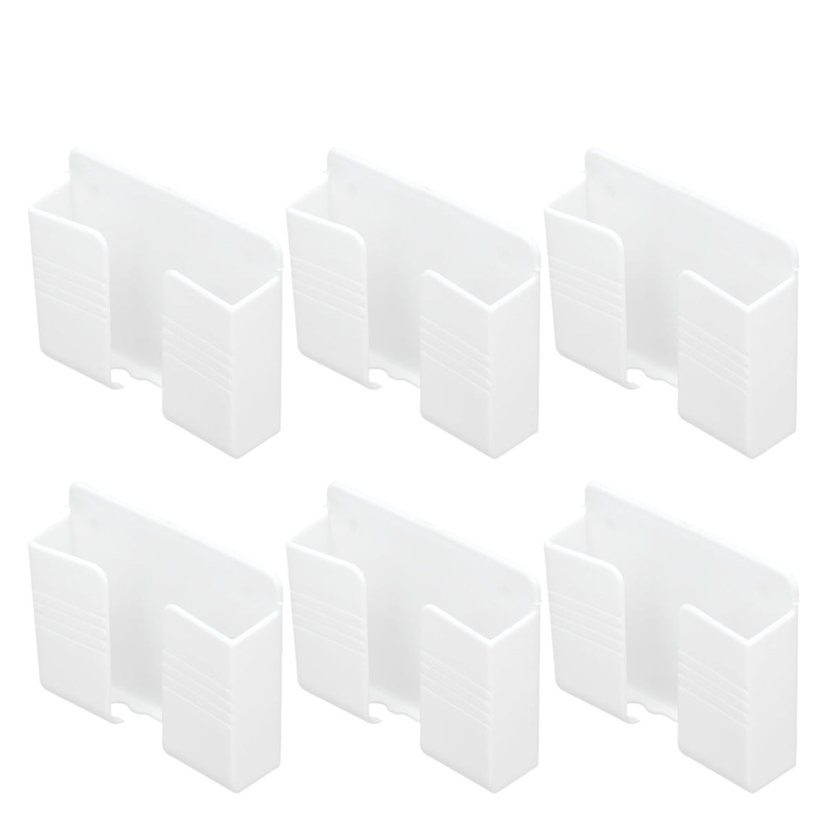 6Pcs Wall Mount Phone Holder Universal Adhesive Mobile Phone Charging Stand for Home Bedroom BathroomWhite