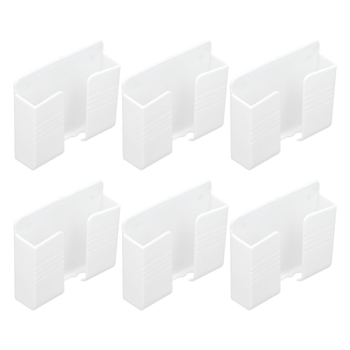 6Pcs Wall Mount Phone Holder Universal Adhesive Mobile Phone Charging Stand for Home Bedroom BathroomWhite