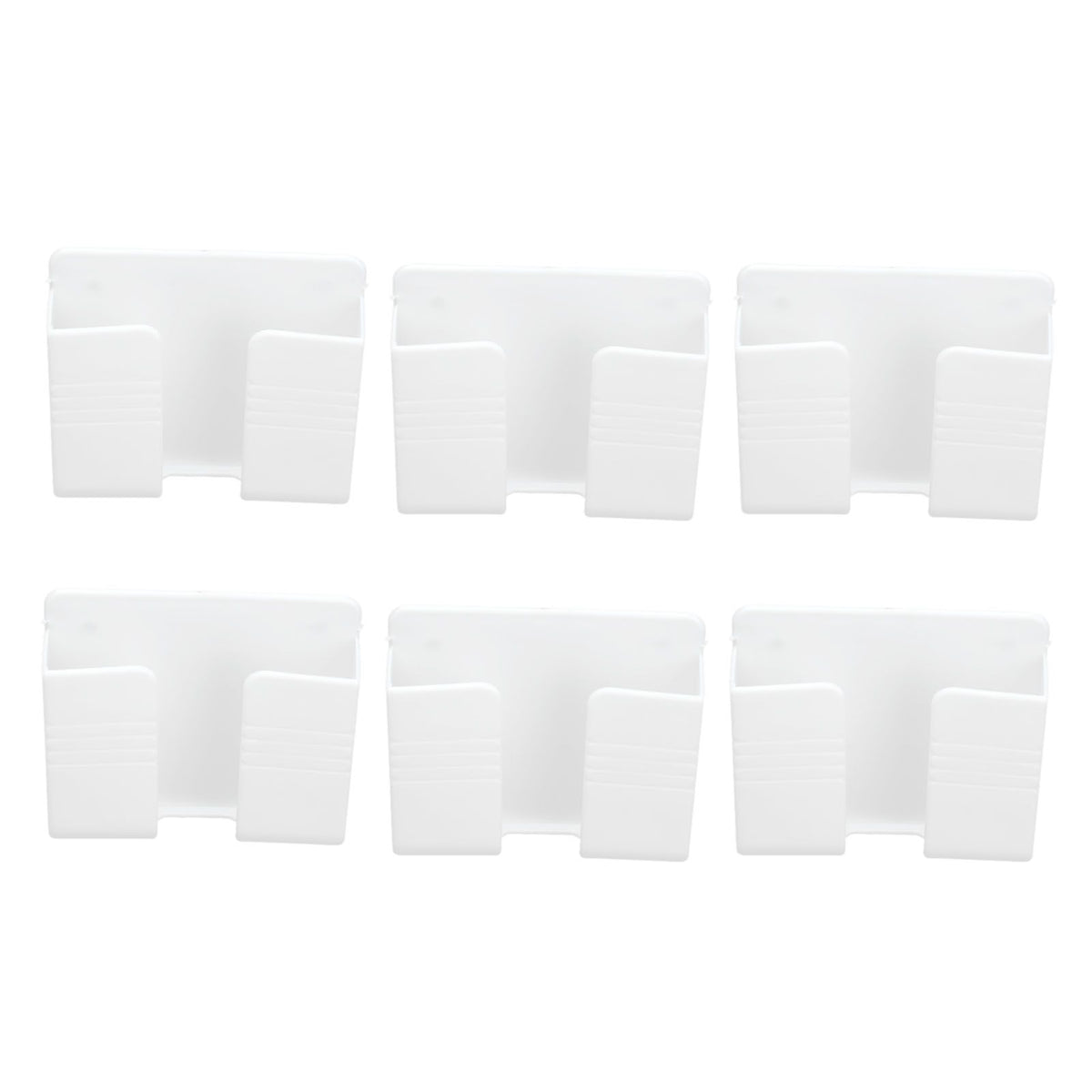 6Pcs Wall Mount Phone Holder Universal Adhesive Mobile Phone Charging Stand for Home Bedroom BathroomWhite