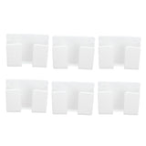 6Pcs Wall Mount Phone Holder Universal Adhesive Mobile Phone Charging Stand for Home Bedroom BathroomWhite - Close-Up Angle