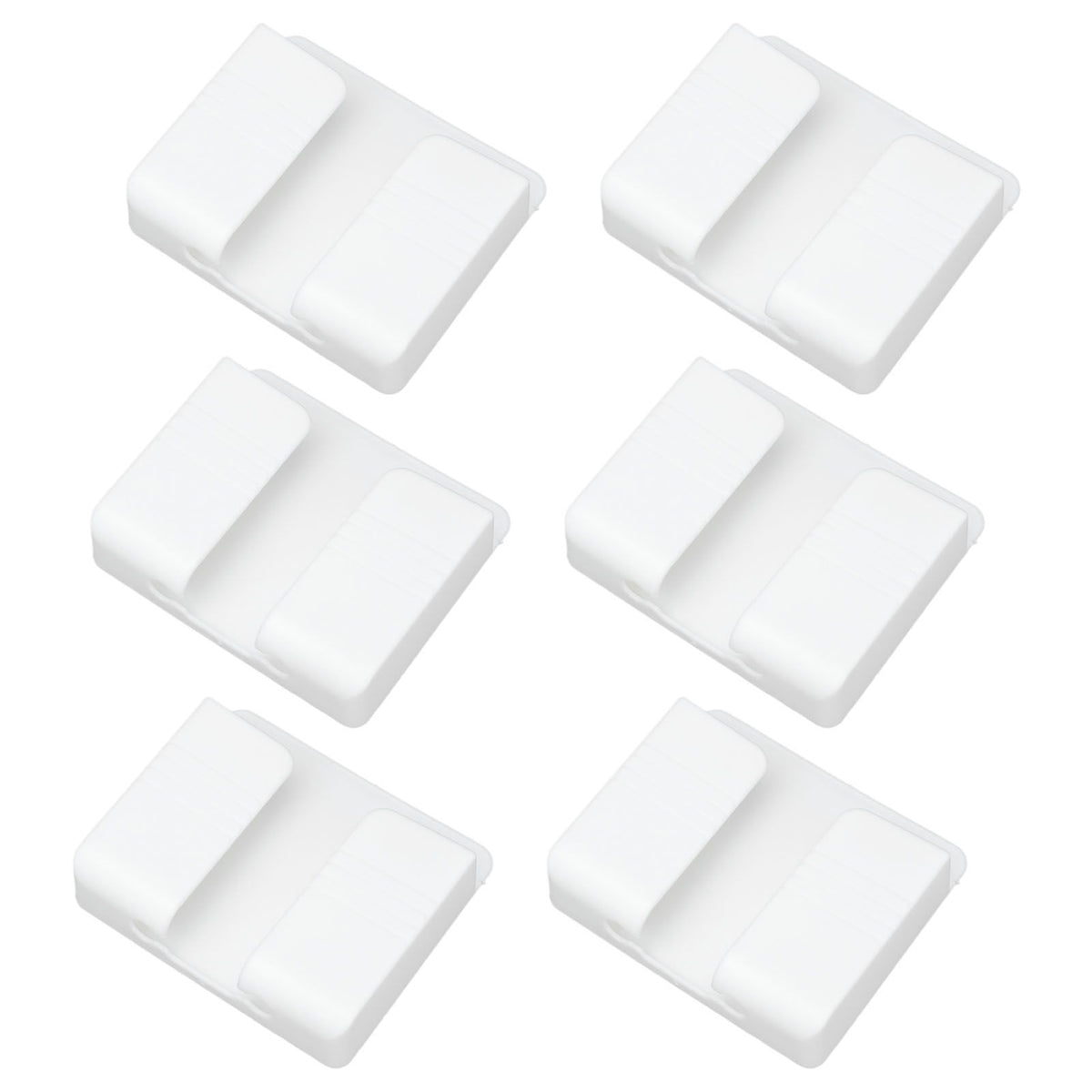 6Pcs Wall Mount Phone Holder Universal Adhesive Mobile Phone Charging Stand for Home Bedroom BathroomWhite