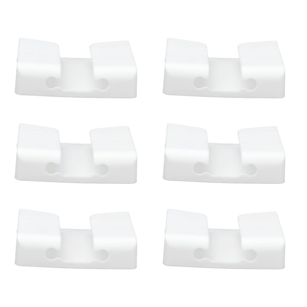 6Pcs Wall Mount Phone Holder Universal Adhesive Mobile Phone Charging Stand for Home Bedroom BathroomWhite