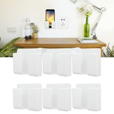 6Pcs Wall Mount Phone Holder Universal Adhesive Mobile Phone Charging Stand for Home Bedroom BathroomWhite - Extra Image