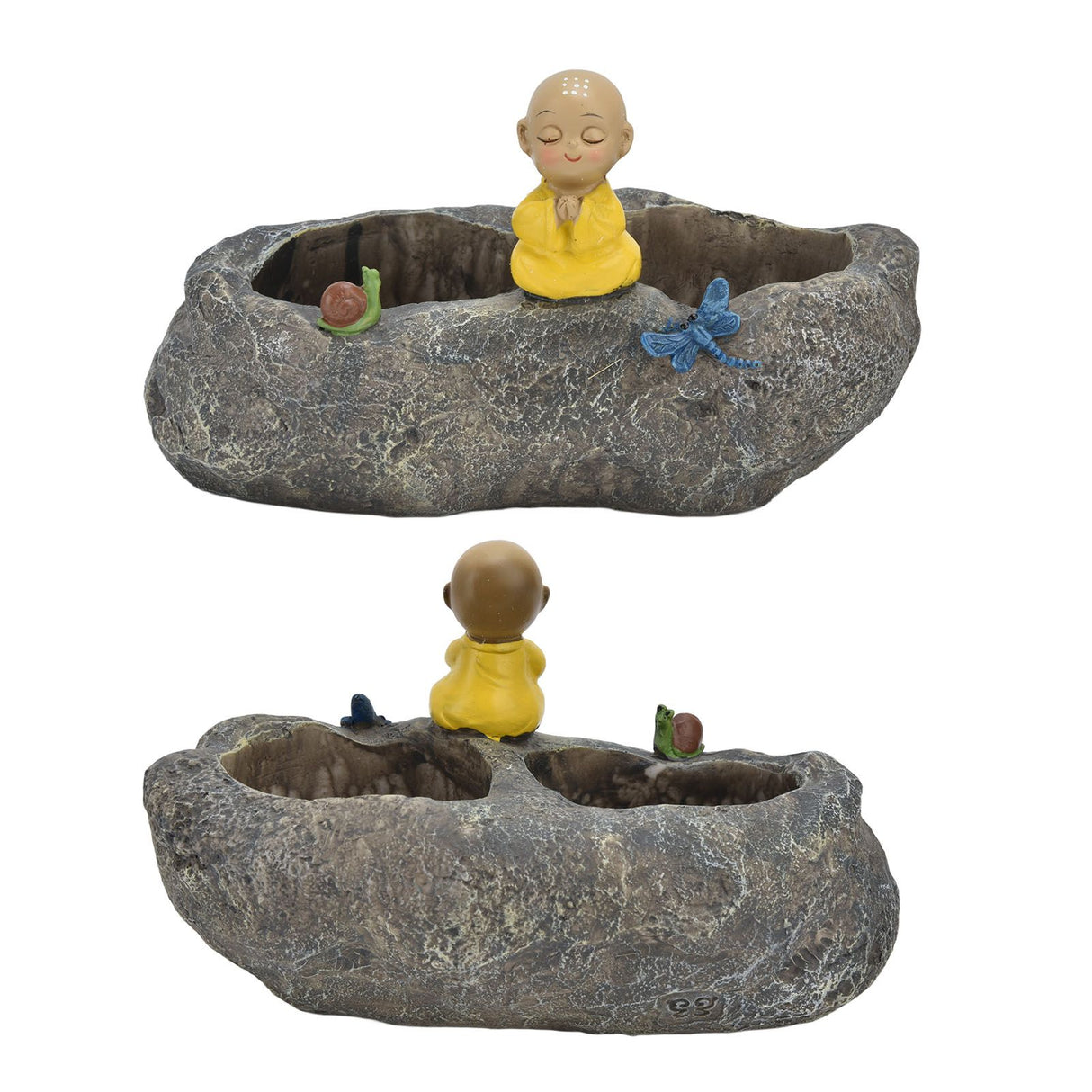 Resin Succulents Pots Cartoon Fake Stone Flower Pots for Planting Succulent Cactus Aloe African Violet