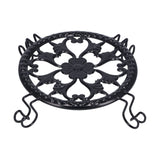 Flower Pot Stand Black Elegant Light Weight Stable Wrought Iron Plant Riser for Living Room Balcony Office