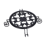 Flower Pot Stand Black Elegant Light Weight Stable Wrought Iron Plant Riser for Living Room Balcony Office