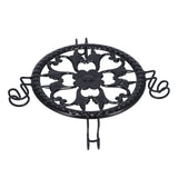Flower Pot Stand Black Elegant Light Weight Stable Wrought Iron Plant Riser for Living Room Balcony Office