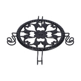 Flower Pot Stand Black Elegant Light Weight Stable Wrought Iron Plant Riser for Living Room Balcony Office