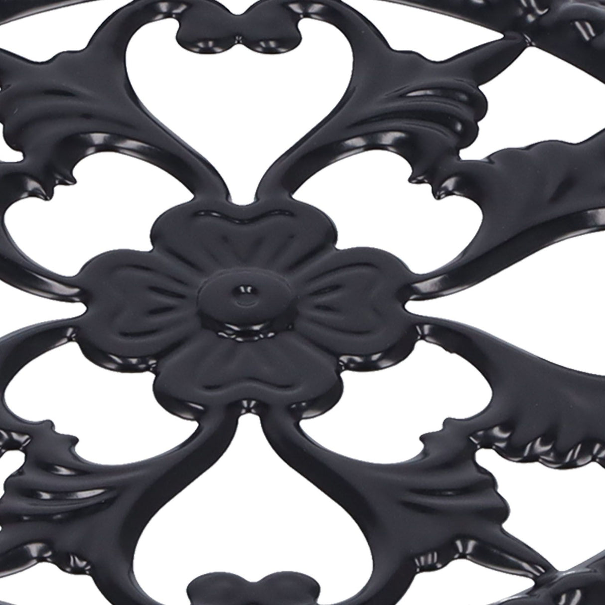Flower Pot Stand Black Elegant Light Weight Stable Wrought Iron Plant Riser for Living Room Balcony Office