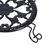 Flower Pot Stand Black Elegant Light Weight Stable Wrought Iron Plant Riser for Living Room Balcony Office