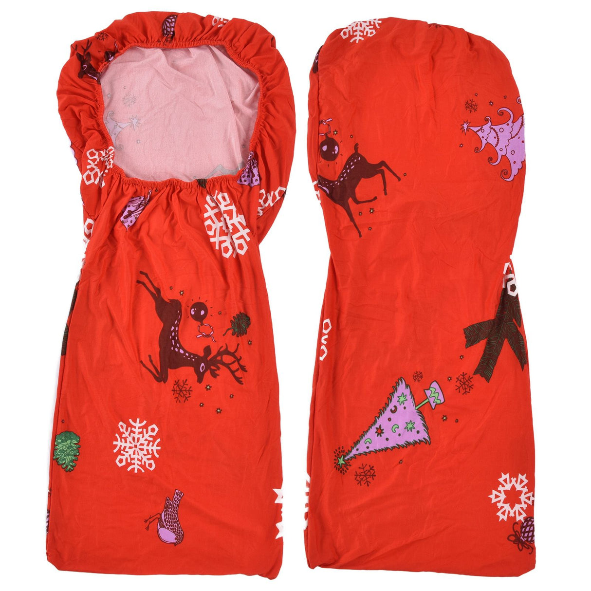 Polyurethane Fiber Christmas Chair Cover Stretchy Anti Folding Stretchable Dining Chair Cover for Party Holiday Home Christmas Snowflakes