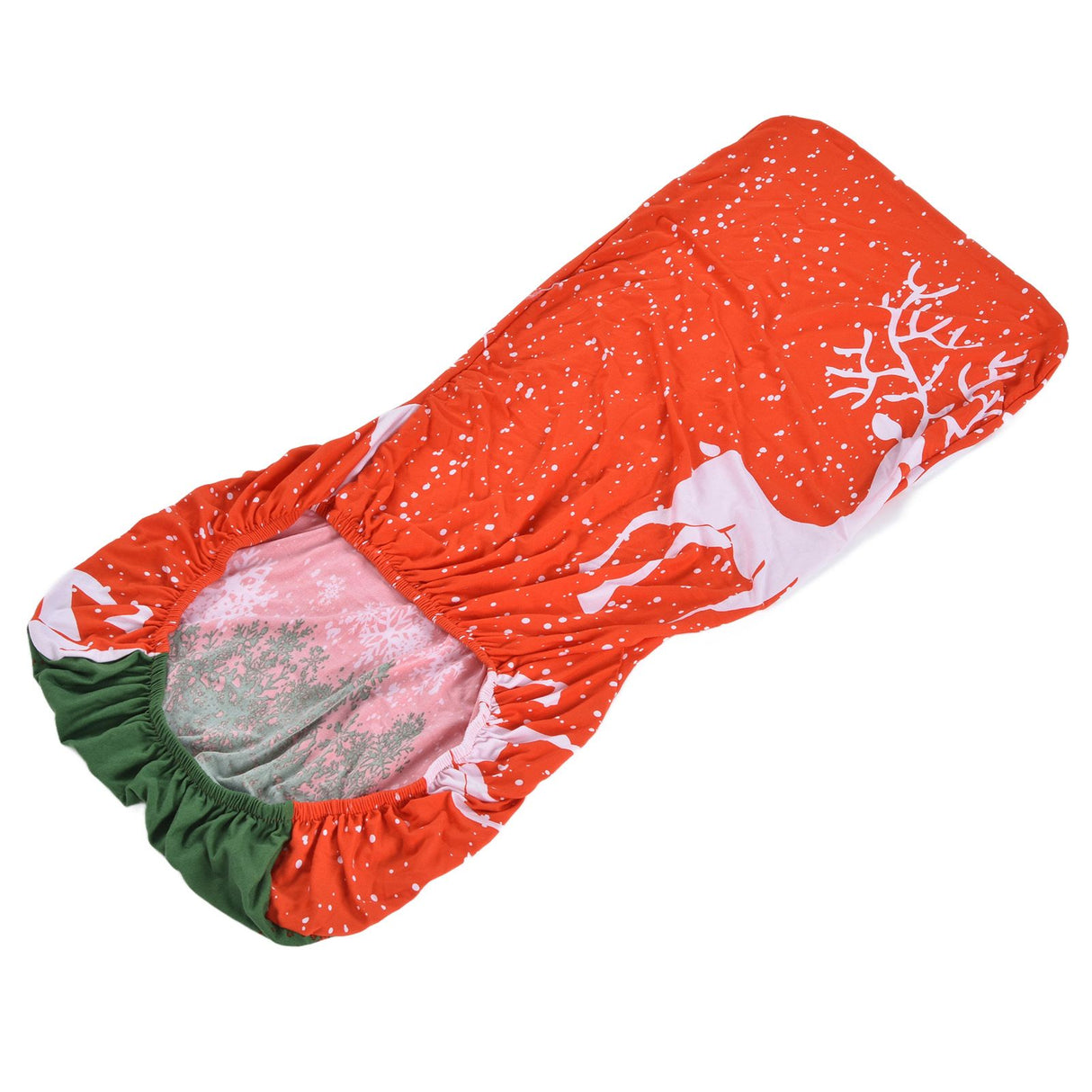 Polyurethane Fiber Christmas Chair Cover Stretchy Anti Folding Stretchable Dining Chair Cover for Party Holiday Home Christmas Fawn