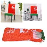 Polyurethane Fiber Christmas Chair Cover Stretchy Anti Folding Stretchable Dining Chair Cover for Party Holiday Home Christmas Fawn - Extra Image