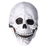 Halloween Skull Helmet Full Head Skull Mask Latex Cosplay Costume Horror Skull Mask for Festival PartyLight Grey