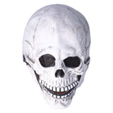 Halloween Skull Helmet Full Head Skull Mask Latex Cosplay Costume Horror Skull Mask for Festival PartyLight Grey