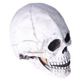 Halloween Skull Helmet Full Head Skull Mask Latex Cosplay Costume Horror Skull Mask for Festival PartyLight Grey