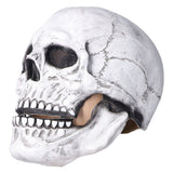 Halloween Skull Helmet Full Head Skull Mask Latex Cosplay Costume Horror Skull Mask for Festival PartyLight Grey - Extra Image
