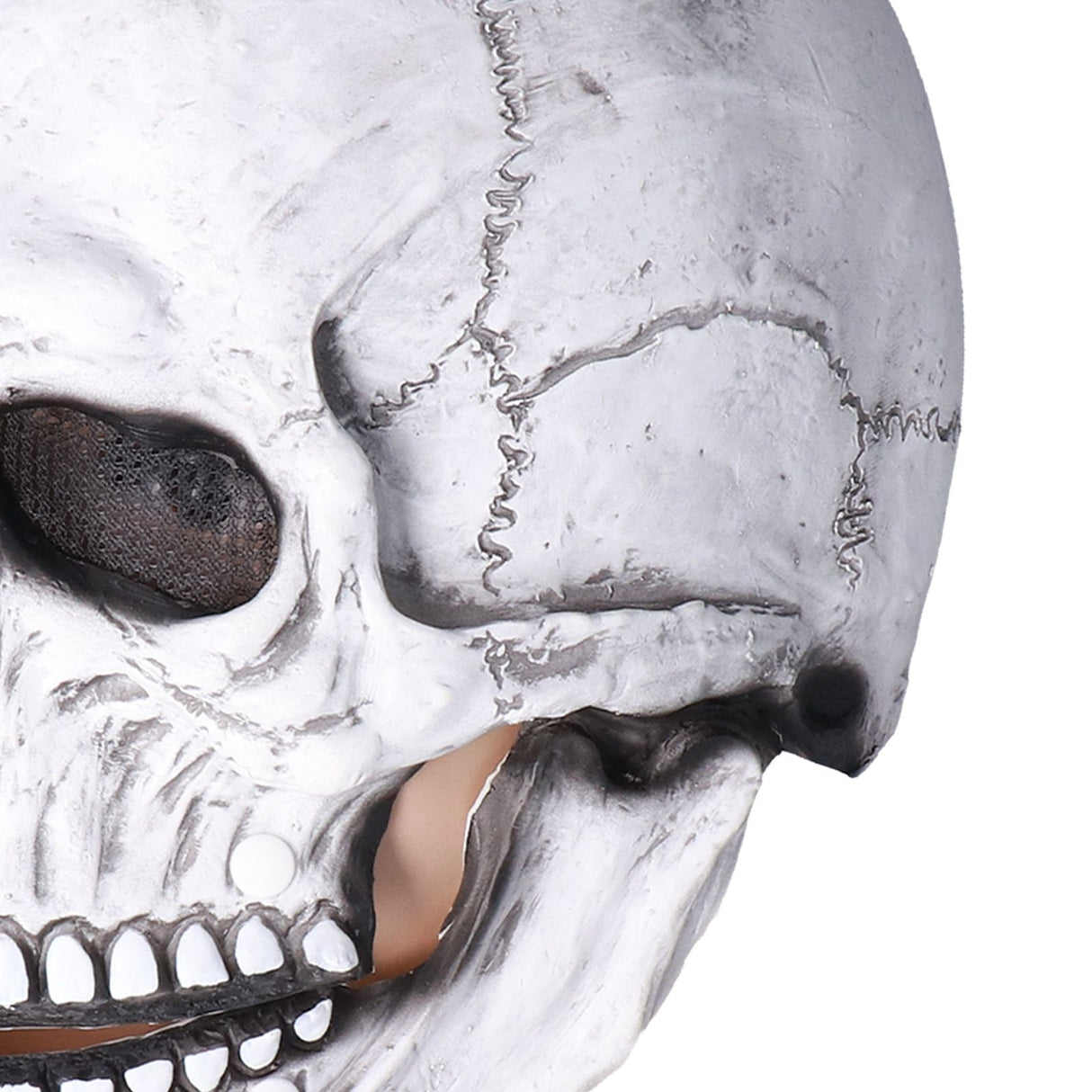 Halloween Skull Helmet Full Head Skull Mask Latex Cosplay Costume Horror Skull Mask for Festival PartyLight Grey