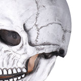 Halloween Skull Helmet Full Head Skull Mask Latex Cosplay Costume Horror Skull Mask for Festival PartyLight Grey - Extra Image