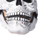Halloween Skull Helmet Full Head Skull Mask Latex Cosplay Costume Horror Skull Mask for Festival PartyLight Grey - Extra Image