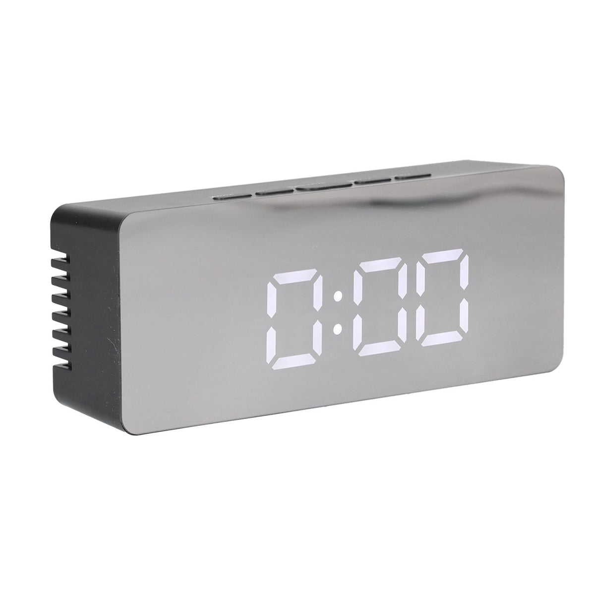 LED Mirror Alarm Clock Rectangular Digital Clock with Temperature Display for Bedroom Living Room Office Travel