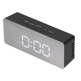 LED Mirror Alarm Clock Rectangular Digital Clock with Temperature Display for Bedroom Living Room Office Travel