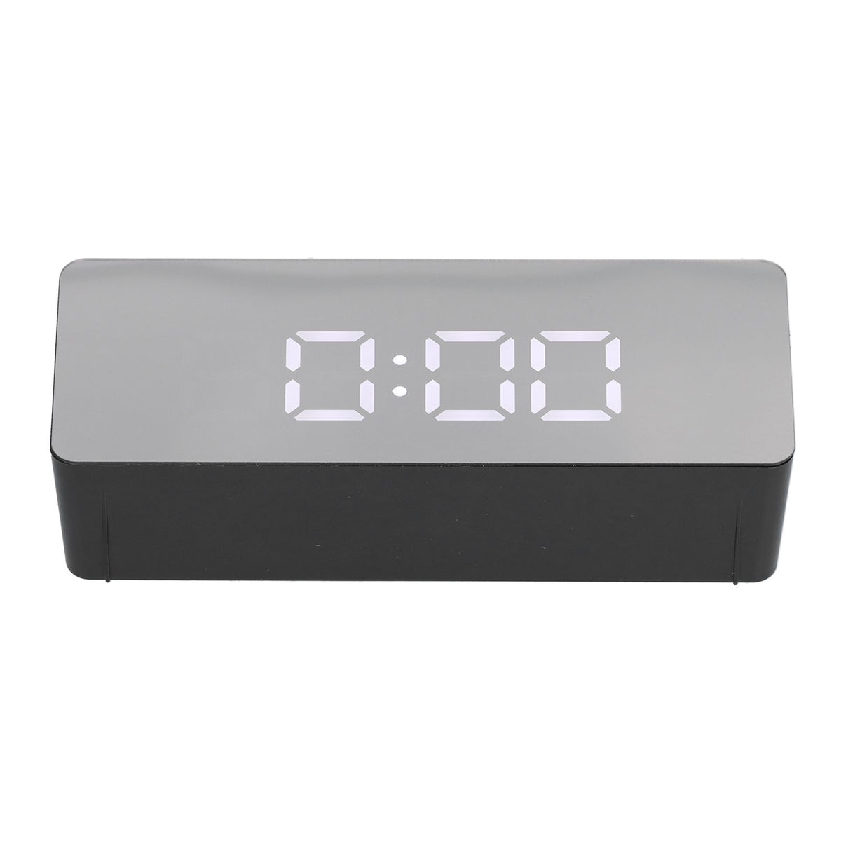 LED Mirror Alarm Clock Rectangular Digital Clock with Temperature Display for Bedroom Living Room Office Travel