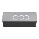 LED Mirror Alarm Clock Rectangular Digital Clock with Temperature Display for Bedroom Living Room Office Travel
