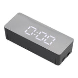 LED Mirror Alarm Clock Rectangular Digital Clock with Temperature Display for Bedroom Living Room Office Travel