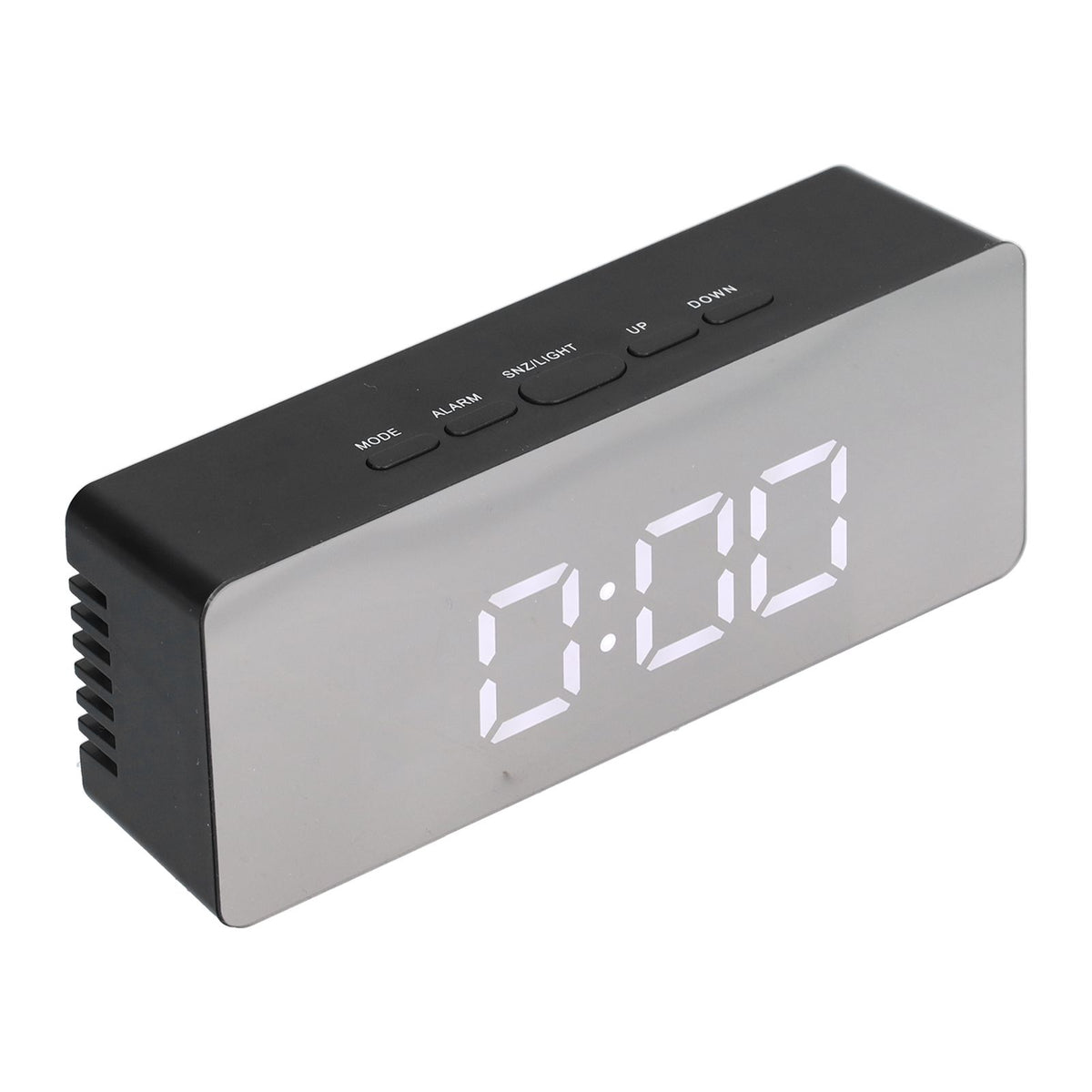 LED Mirror Alarm Clock Rectangular Digital Clock with Temperature Display for Bedroom Living Room Office Travel