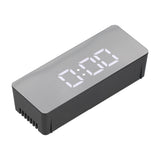 LED Mirror Alarm Clock Rectangular Digital Clock with Temperature Display for Bedroom Living Room Office Travel