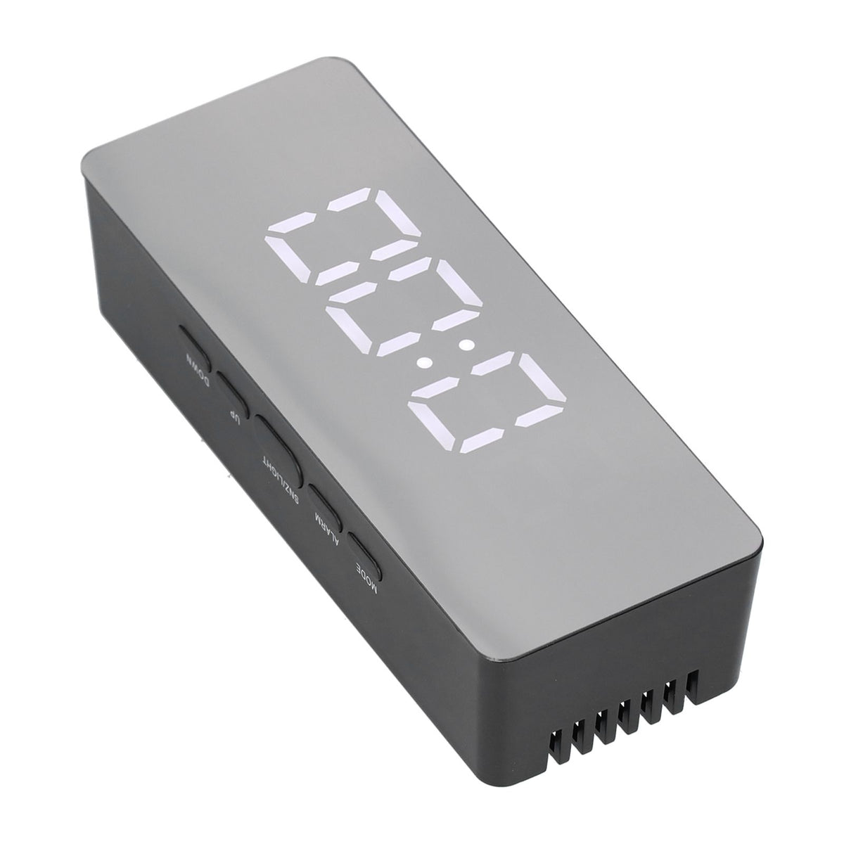 LED Mirror Alarm Clock Rectangular Digital Clock with Temperature Display for Bedroom Living Room Office Travel