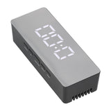 LED Mirror Alarm Clock Rectangular Digital Clock with Temperature Display for Bedroom Living Room Office Travel