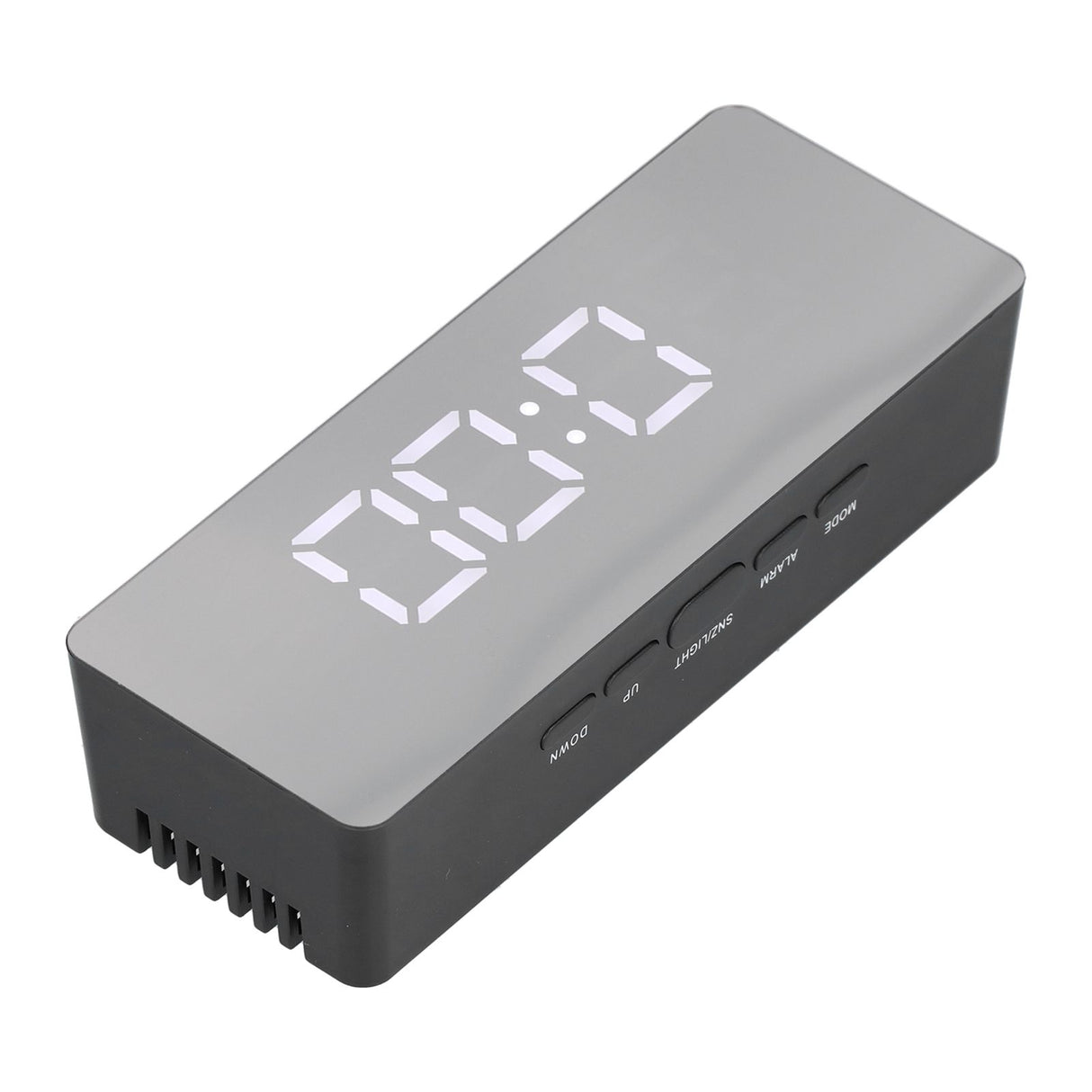 LED Mirror Alarm Clock Rectangular Digital Clock with Temperature Display for Bedroom Living Room Office Travel