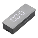 LED Mirror Alarm Clock Rectangular Digital Clock with Temperature Display for Bedroom Living Room Office Travel
