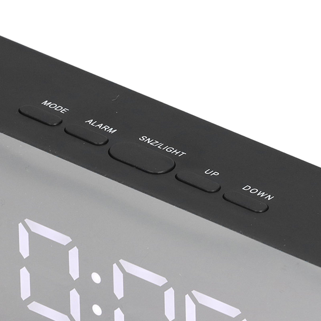 LED Mirror Alarm Clock Rectangular Digital Clock with Temperature Display for Bedroom Living Room Office Travel