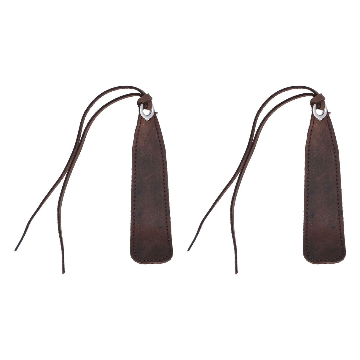2Pcs Leather Bookmark Retro Book Mark Page Clip Set Kit with Tassel for Kids StudentDark Brown