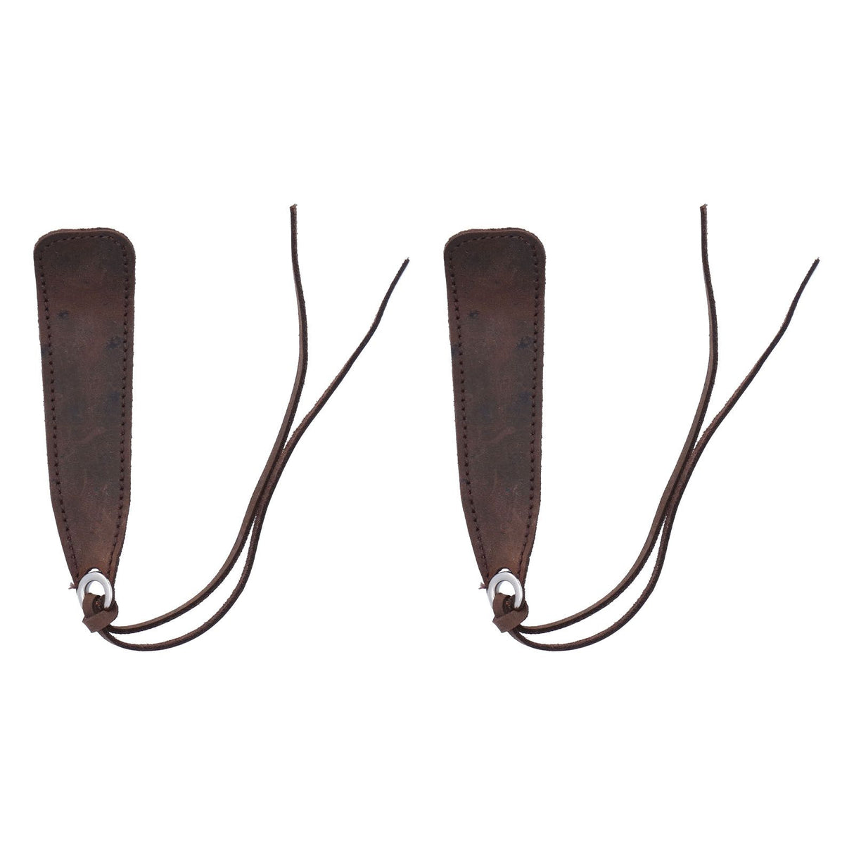 2Pcs Leather Bookmark Retro Book Mark Page Clip Set Kit with Tassel for Kids StudentDark Brown